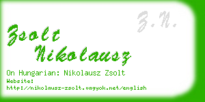 zsolt nikolausz business card